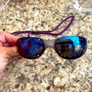 Youth Sport Athletic Sunglasses with Neck Tie holder Attachment